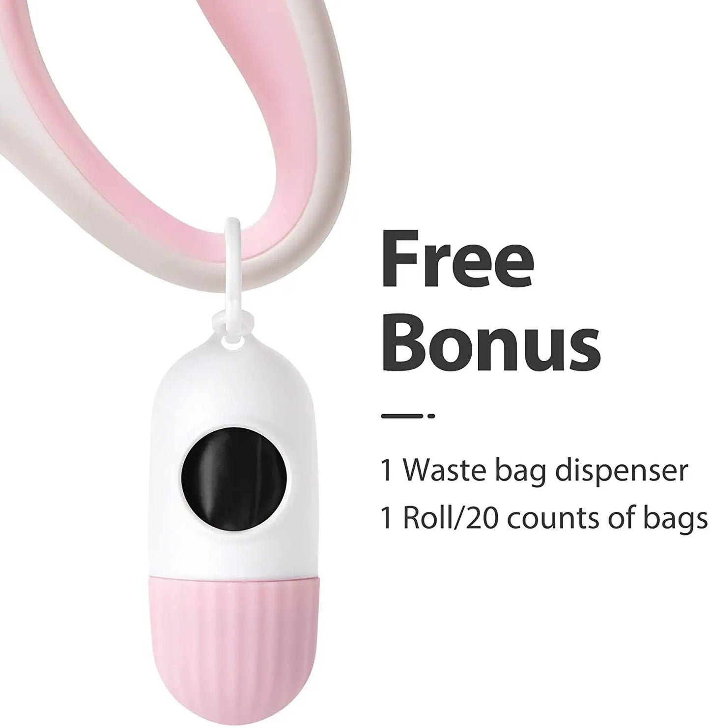 Retractable Leash with Dispenser and Poop Bags