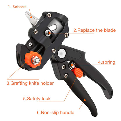 Garden Tree Grafting Knife Pruning Pruner Shears Tool Kit