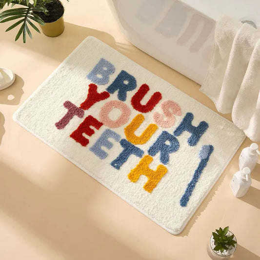 Kids Bathroom Non-Slip Bath Mat with Fun sayings!