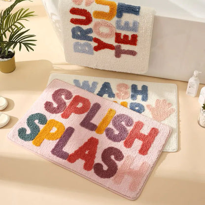 Kids Bathroom Non-Slip Bath Mat with Fun sayings!