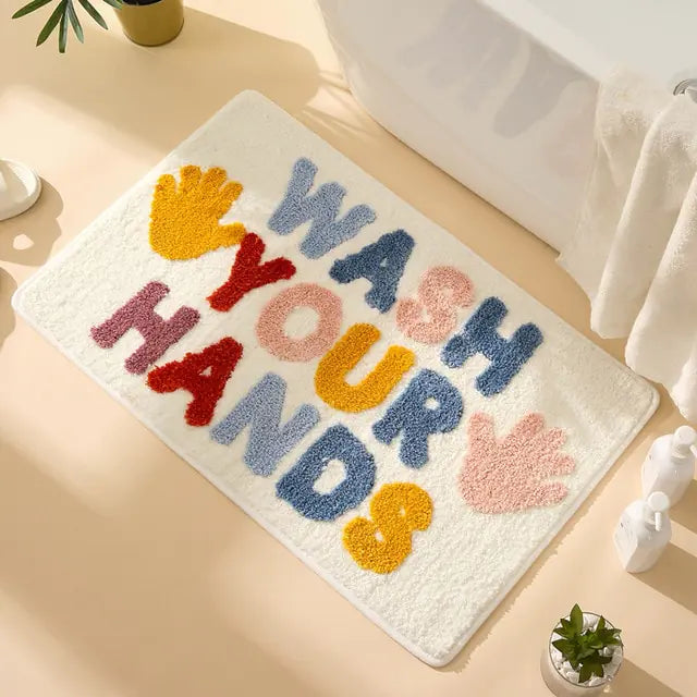 Kids Bathroom Non-Slip Bath Mat with Fun sayings!