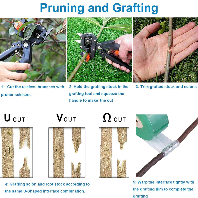 Garden Tree Grafting Knife Pruning Pruner Shears Tool Kit