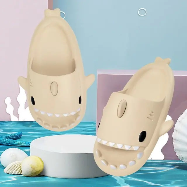 Cute Shark Slippers Bathroom Slides