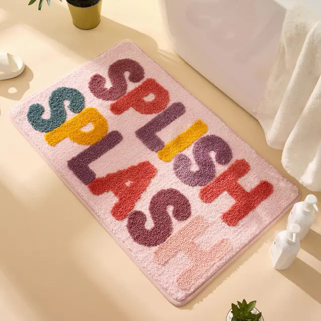 Kids Bathroom Non-Slip Bath Mat with Fun sayings!