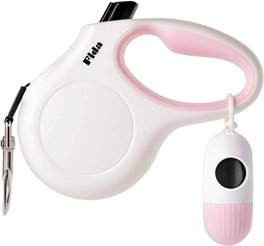 Retractable Leash with Dispenser and Poop Bags